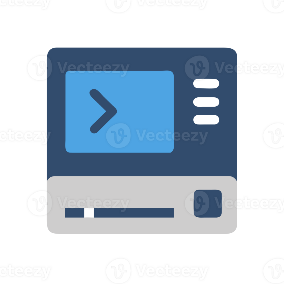blu computer interfaccia con cursore e progresso bar isolato su un' trasparente sfondo png