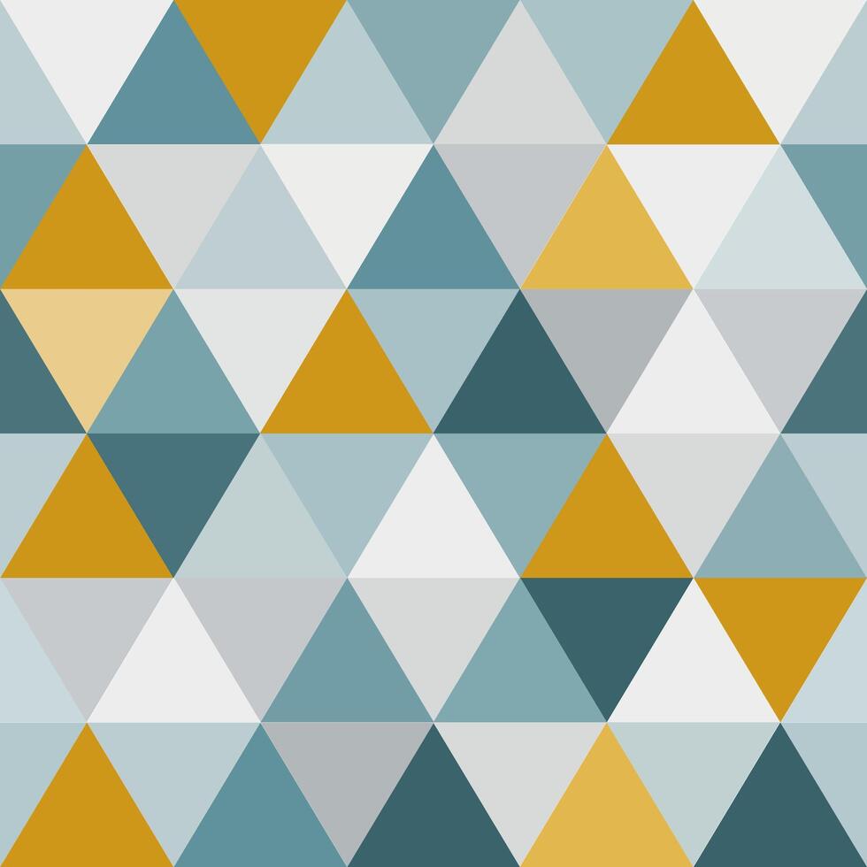 Minimalistic Geometric Triangle Pattern in Cool and Warm Tones vector