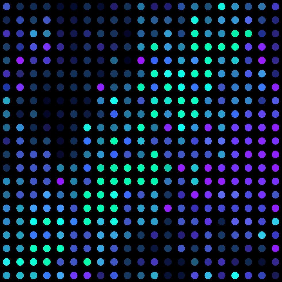 Neon Gradient Dots Pattern on Dark Background vector
