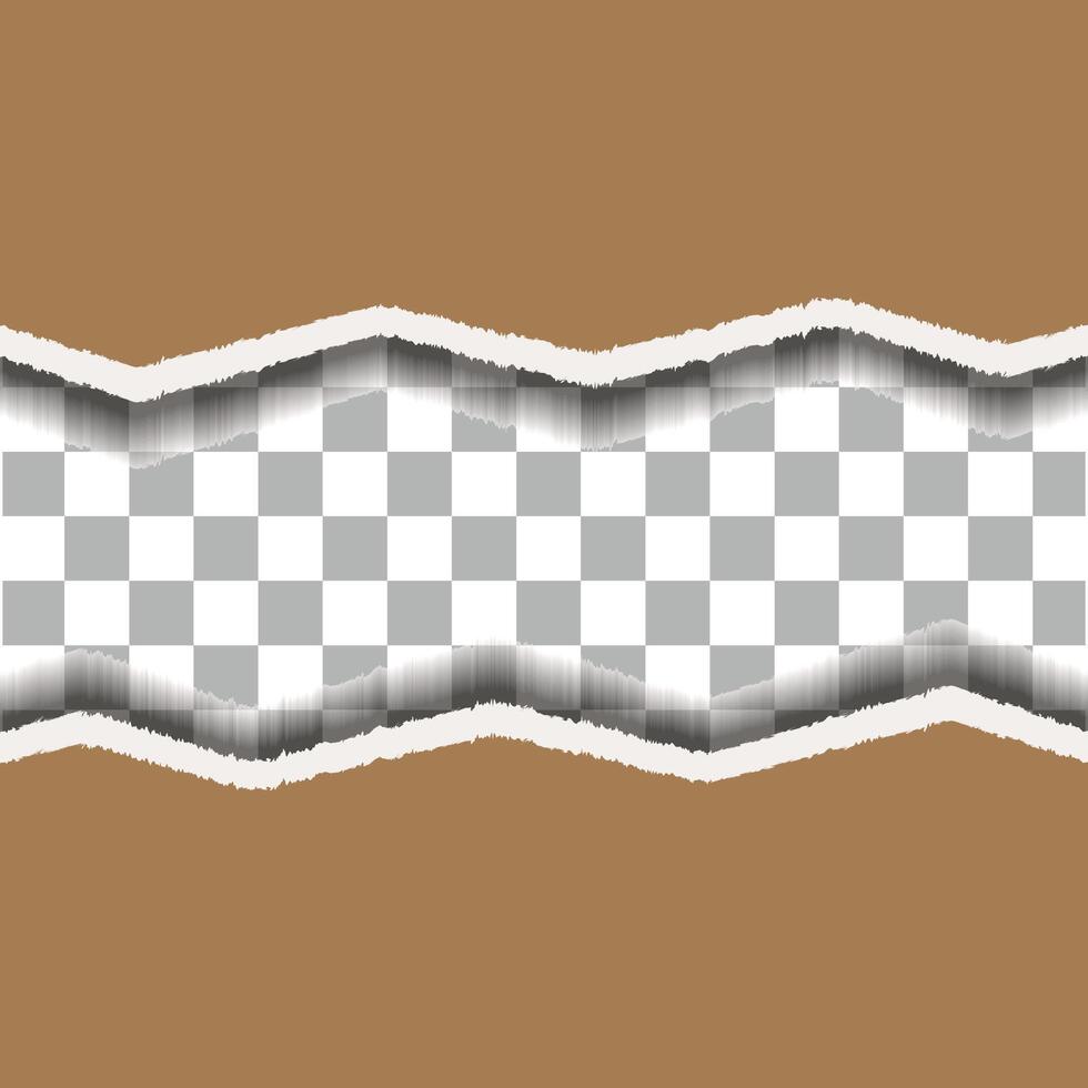 Torn Paper Effect with Transparent Center Background vector