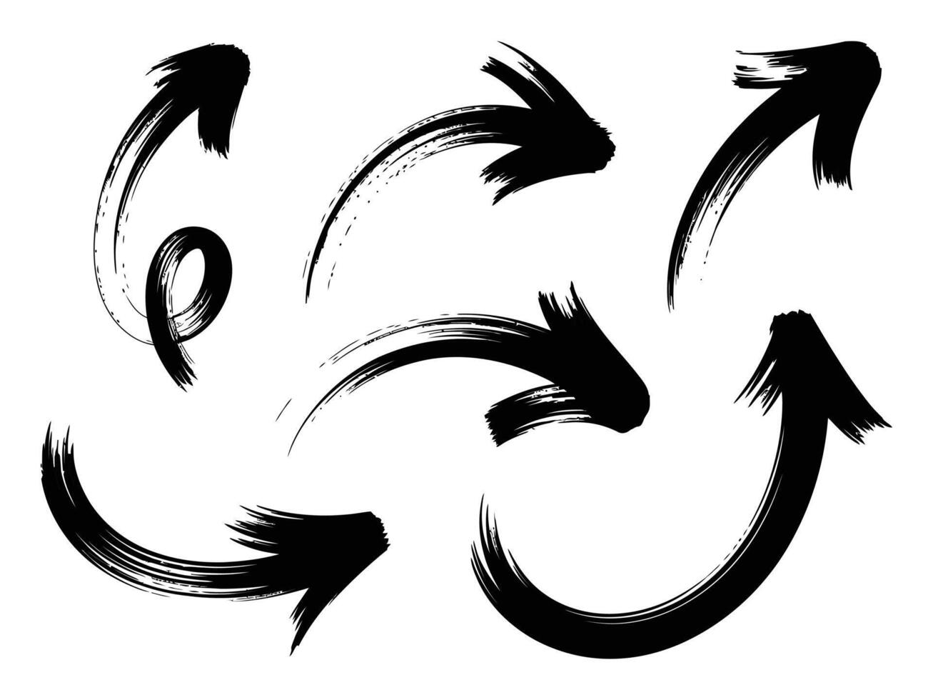 Hand Drawn Grunge Arrows Set Directional Design Elements for Presentations Infographics and Creative Projects Navigation and Guidance Concepts vector