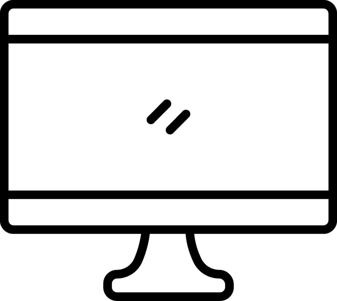 un computadora monitor con un blanco antecedentes vector