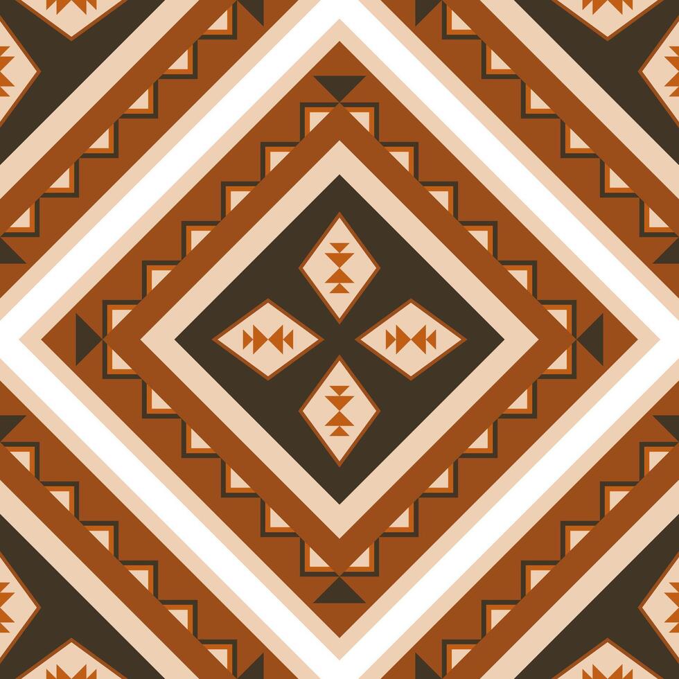 Geometric pattern with a diamond-shaped design in earthy tones. The design features intricate lines and shapes vector