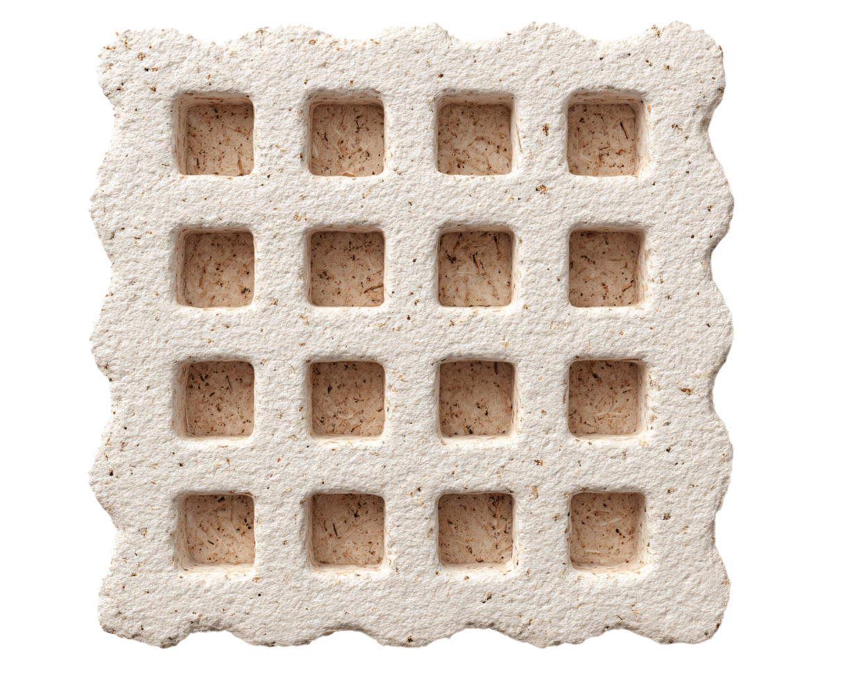 Textured Square Pattern with Indented Grids for Background Use png