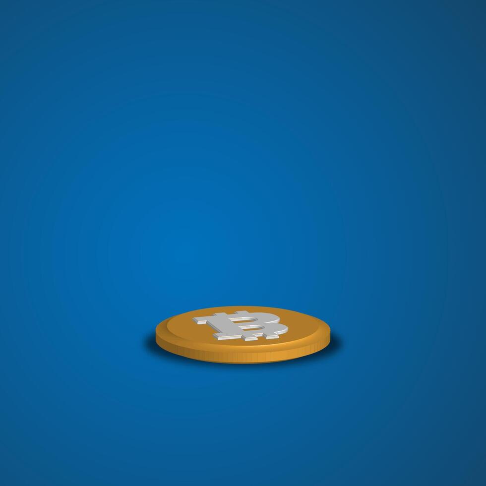 bitcoin envelope icon design isometric 3d style cryptocurrency concept illustration eps 10 vector