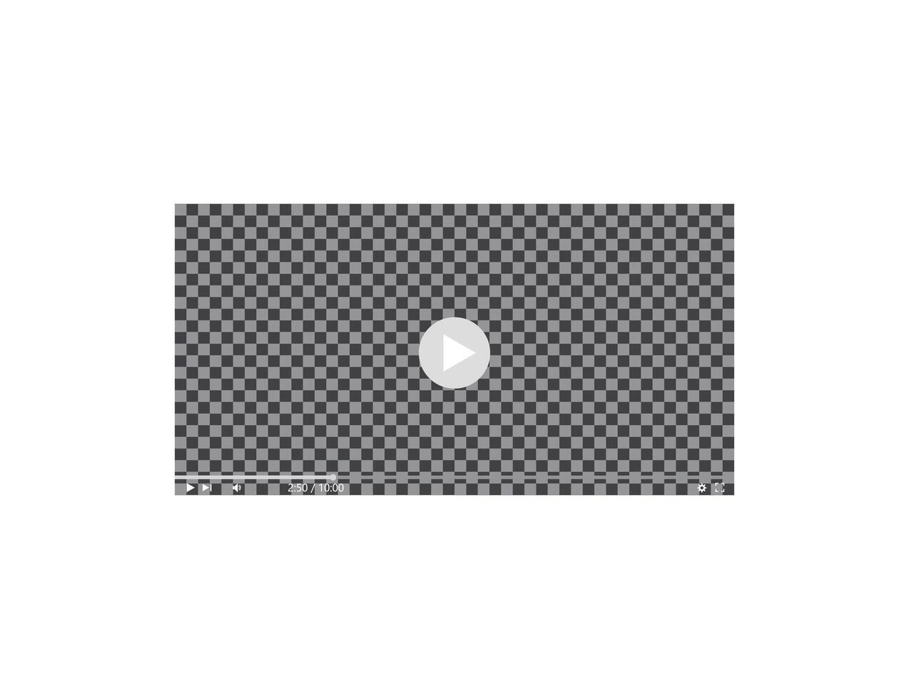 Transparent Editor Grid with Playback Controls for Creative Projects. vector