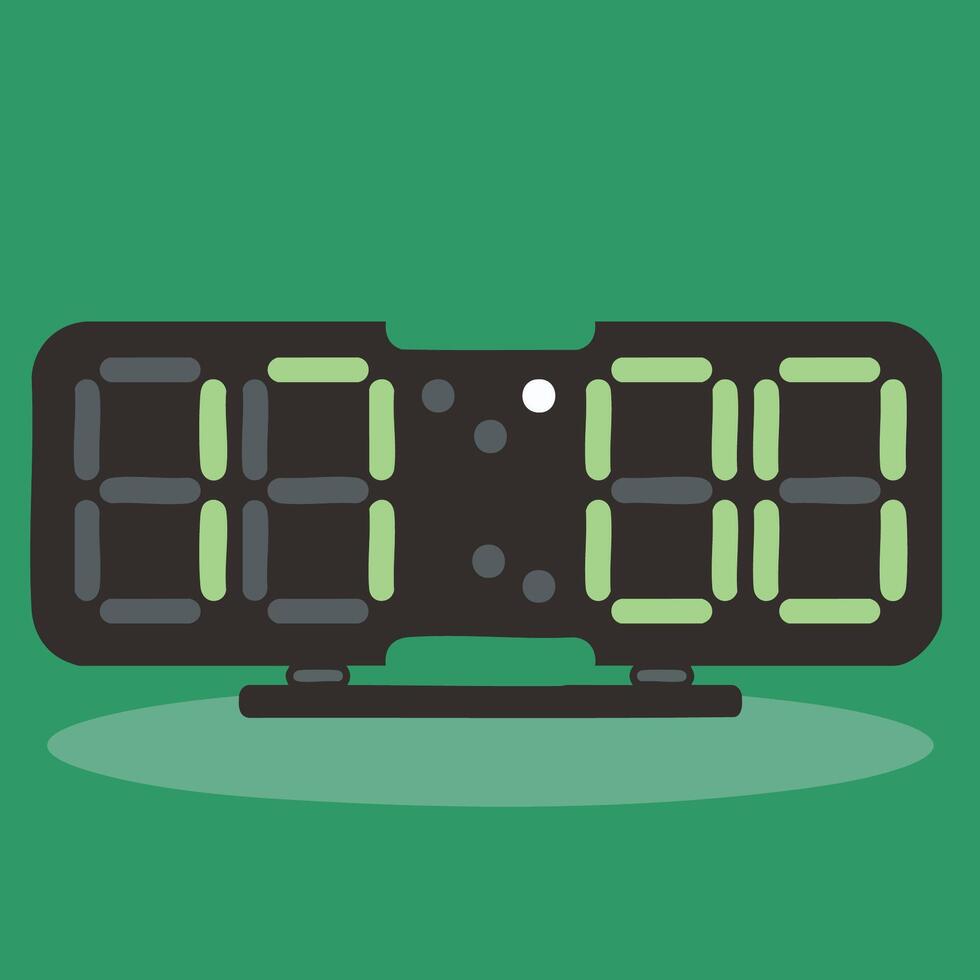 Simple and Clear LED Digital Clock Icon xpanded Line Icon Design vector