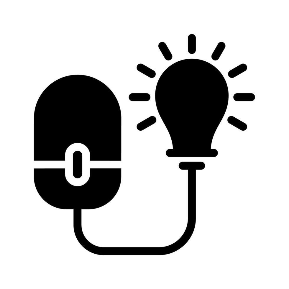 Digital Idea Generation and Online Learning Icon. A Modern Symbol of Creative Solutions and Bright Concepts vector