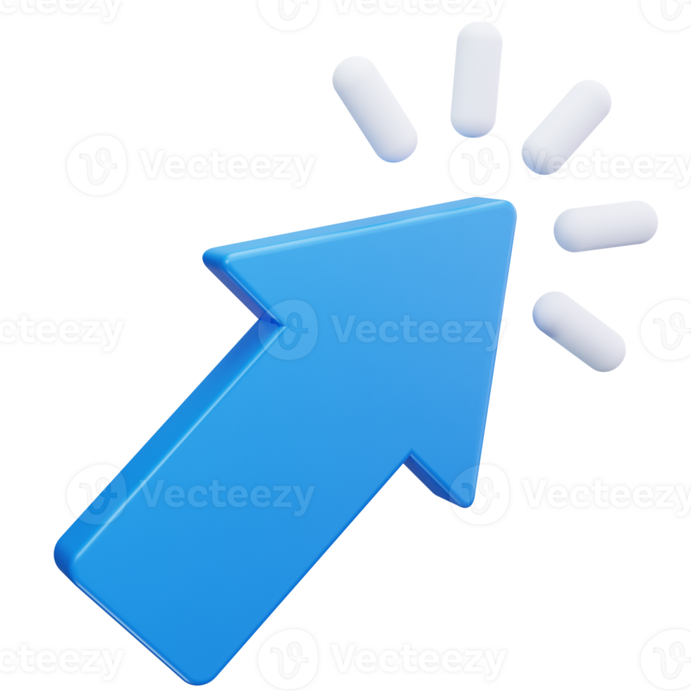 3D Icon Cursor Click Pointer Arrow png