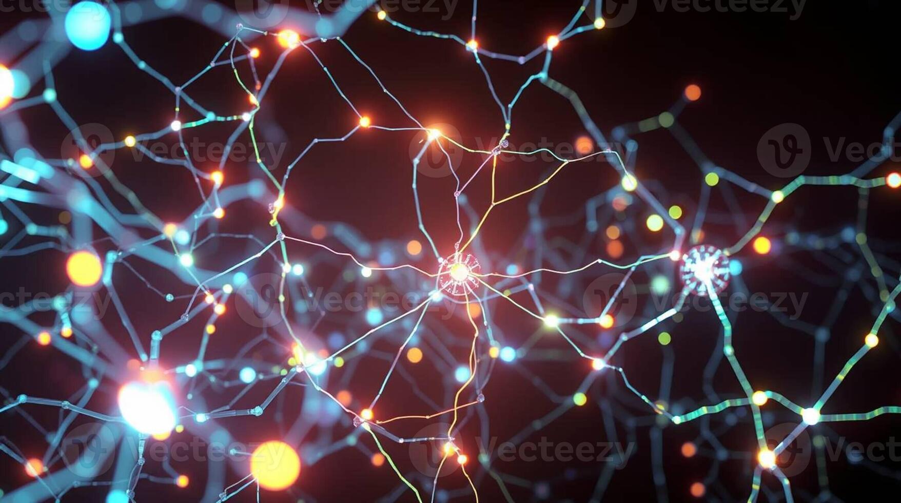 Explore neural network connections for complex data science and AI research projects with this dynamic visualization photo