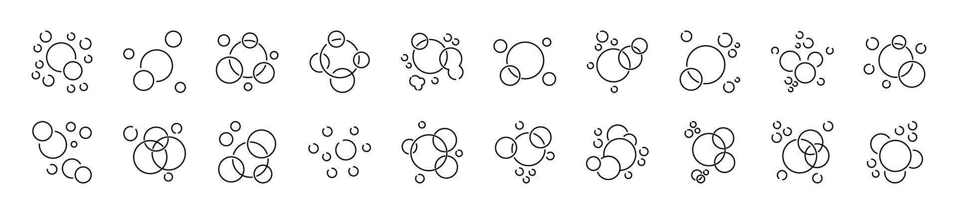 Foam Minimalistic Outline Signs. Linear Illustrations for web sites, apps, design, banners and other purposes vector