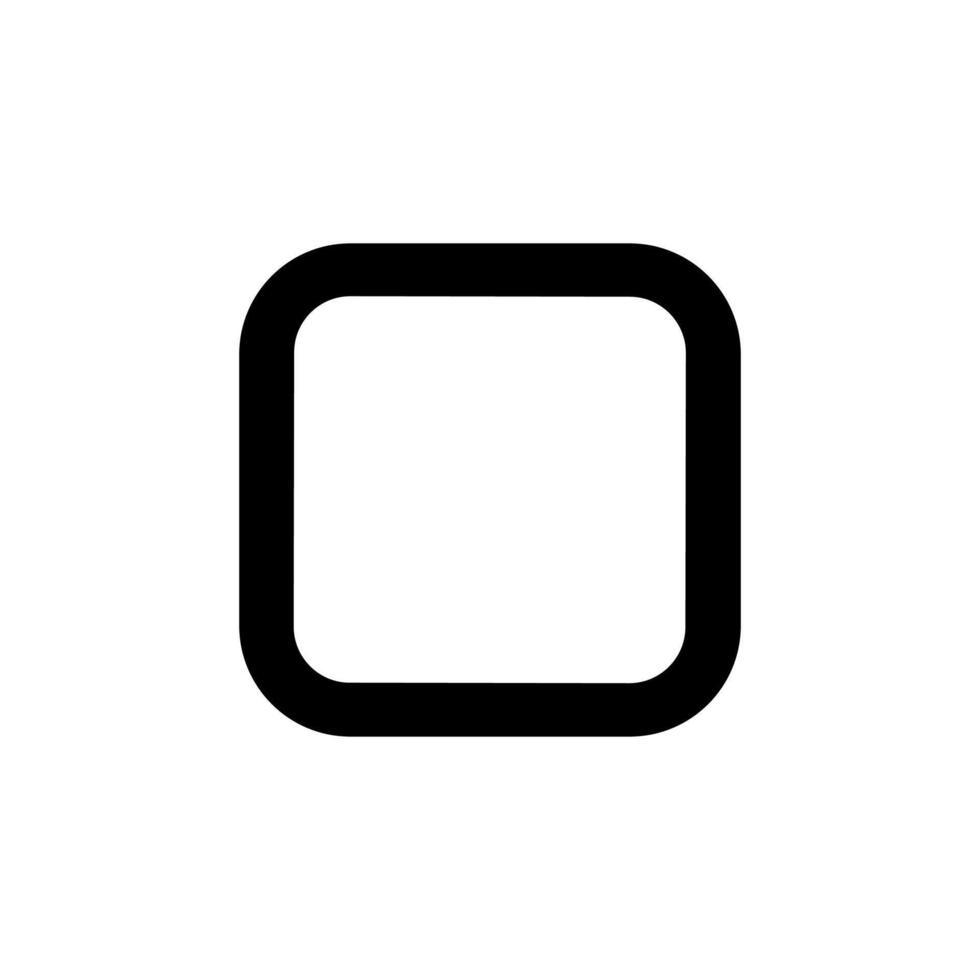 Minimalist Bold Line Square Checkbox Shape Sign Design Element vector