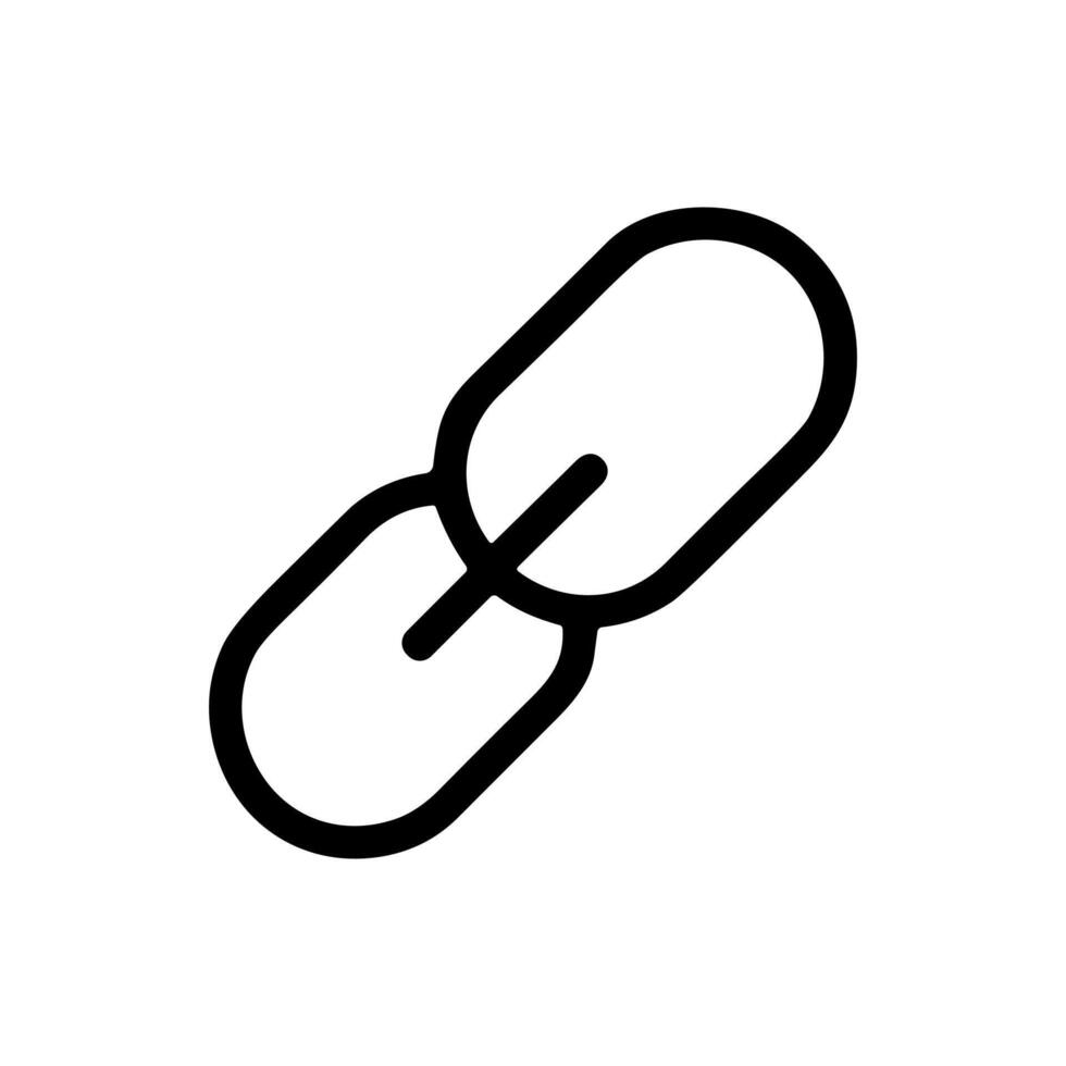 Simple Line Style Chain Link Shape Connection Element Icon vector