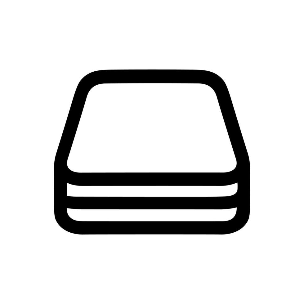 Simple Lineart Storage Database Archive Server Outline Icon Symbol vector