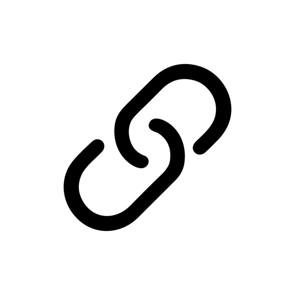 Simple Line Outline Chain Link Connection Element Symbol Icon vector