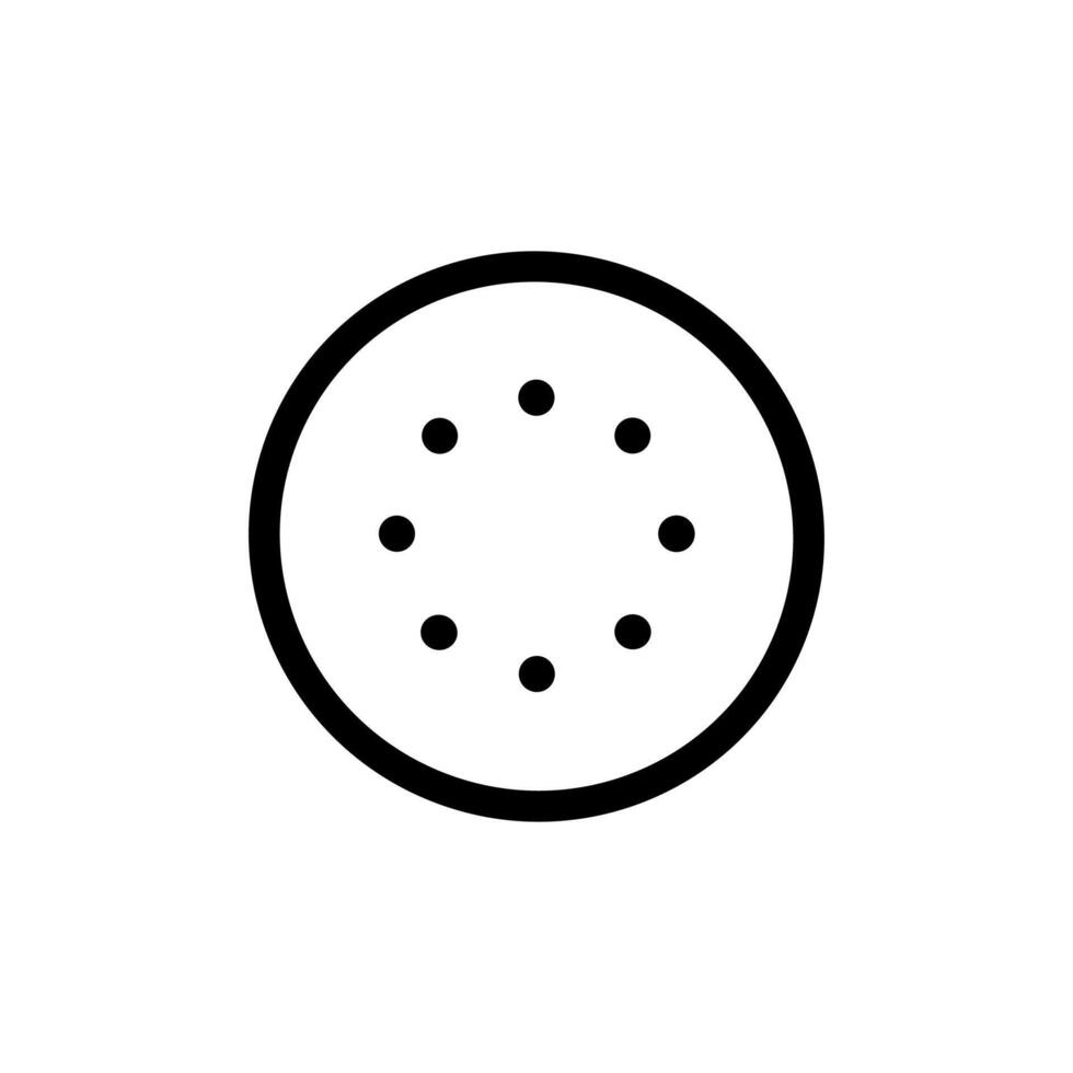 Outline Circle with Dots Round Shape Loading Indicator Simple Icon vector