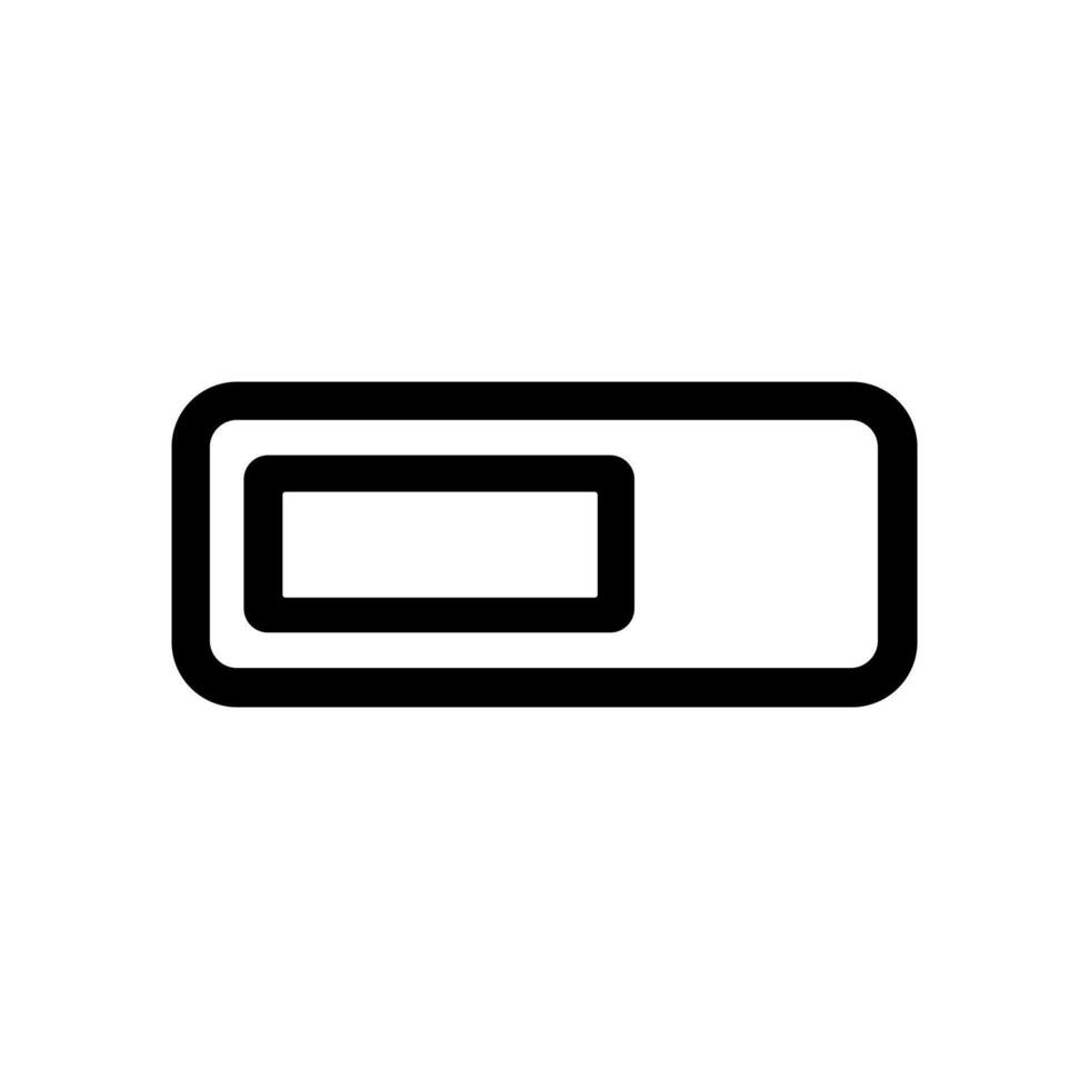 Minimalist Line Switch Toggle Button Icon Element Isolated Design vector