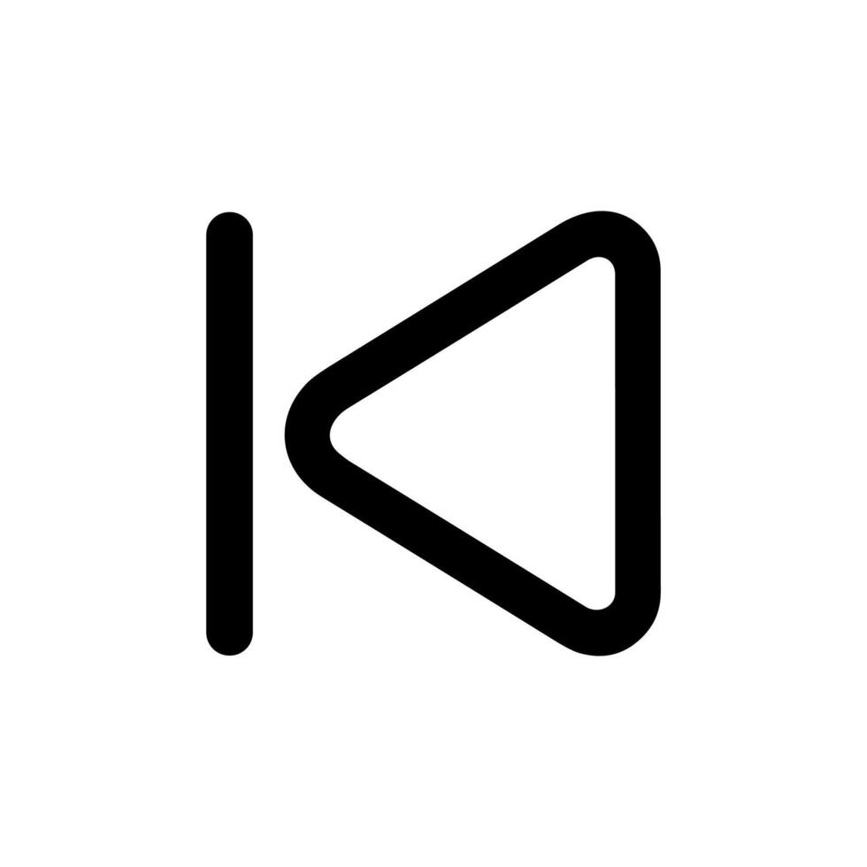 Minimalist Bold Last Track Button Shape Navigation Interface Element vector