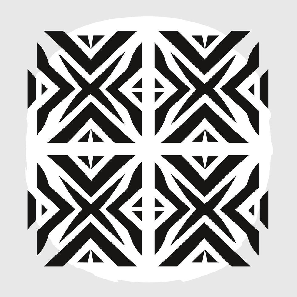 Abstract black geometric pattern with sharp lines and symmetry in modern design vector