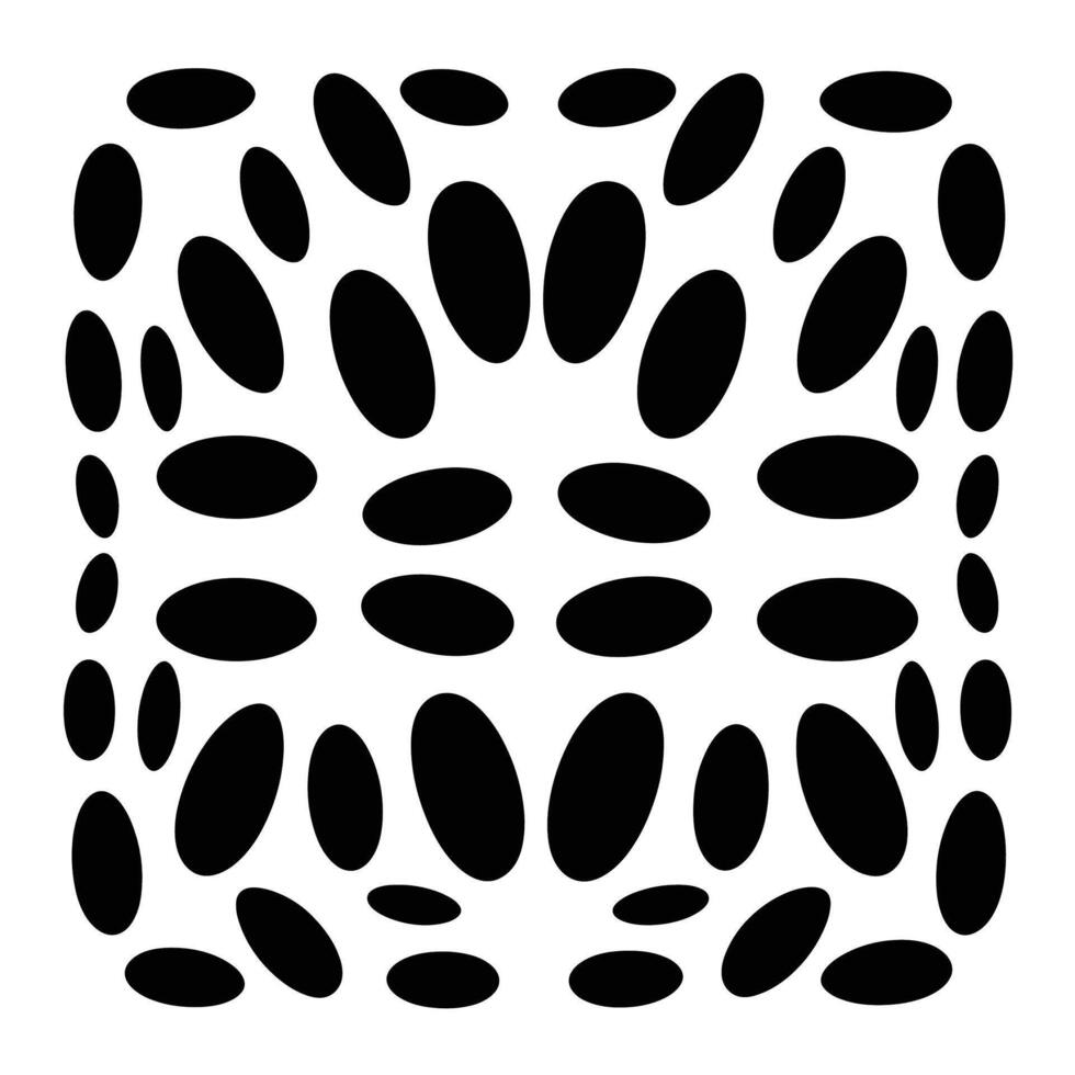 Unique black and white pattern creates optical illusion of depth and movement vector