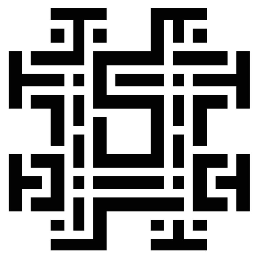 Unique geometric pattern showcasing intricate design elements and bold shapes vector