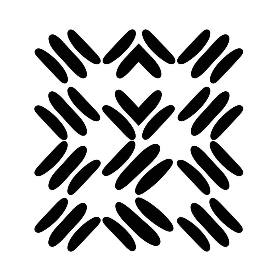 Abstract black and white pattern created with geometric shapes on a clean background vector