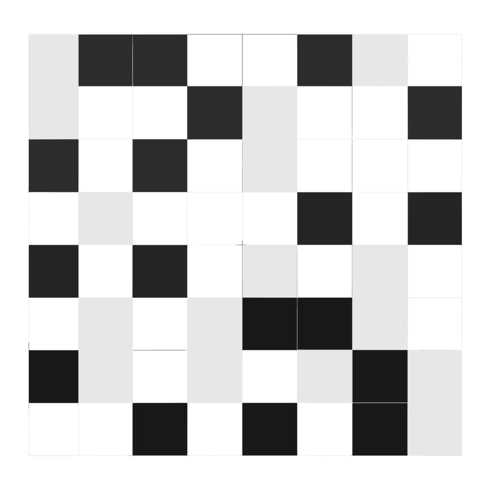 Intricate pattern of alternating black and white squares in a grid layout vector