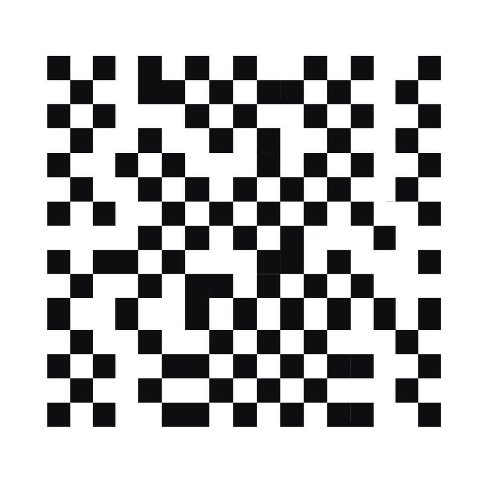 Unique abstract pattern created with black and white squares arranged in a distinctive design vector