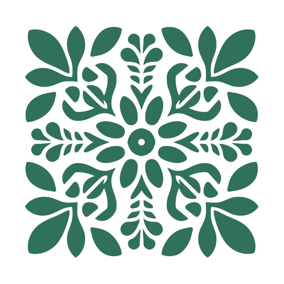 Intricate leaf pattern design suitable for various crafting projects vector