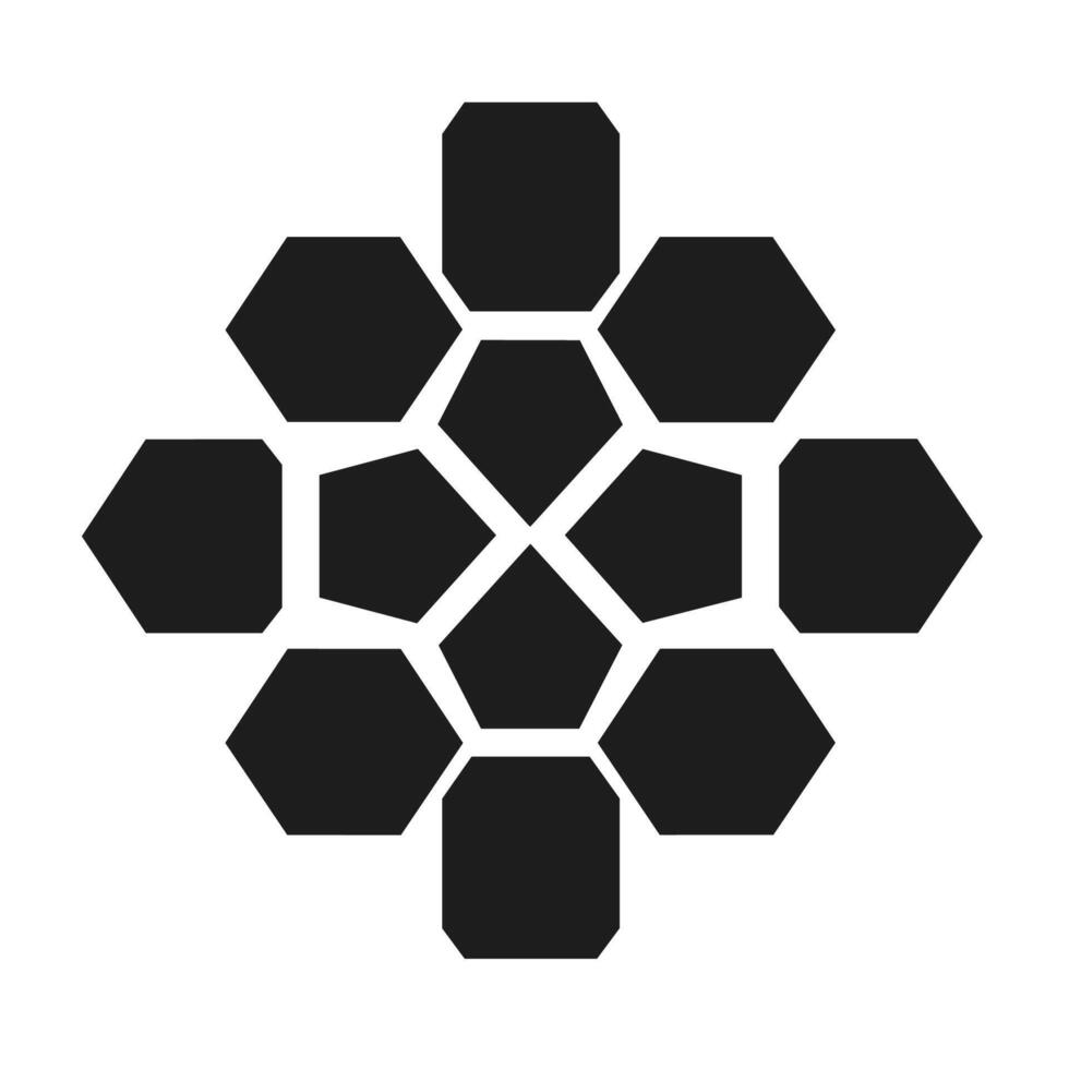 Geometric pattern featuring hexagons arranged in a captivating symmetrical design vector