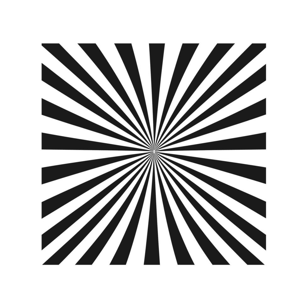 Black and white radial pattern creating a striking optical illusion effect vector