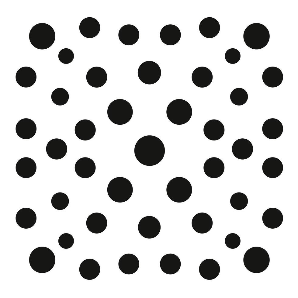 Abstract arrangement of varying black circles on a white background creating a modern design vector