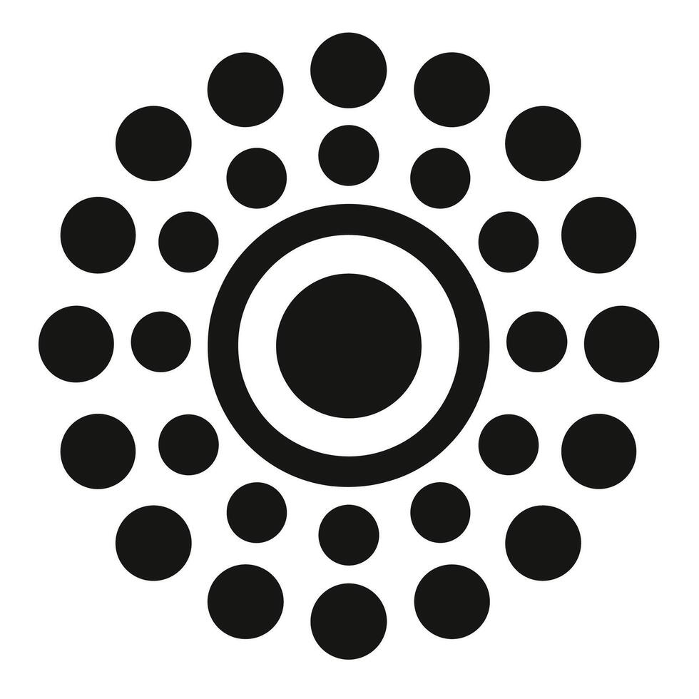 Modern geometric design featuring concentric circular patterns in black and white colors vector