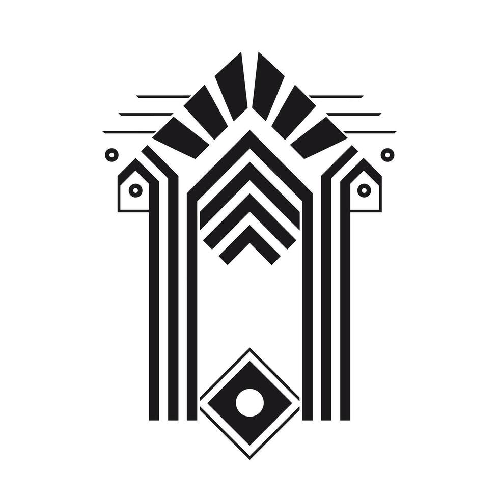 Artistic black and white geometric design featuring shapes and lines inspired by modern architecture vector