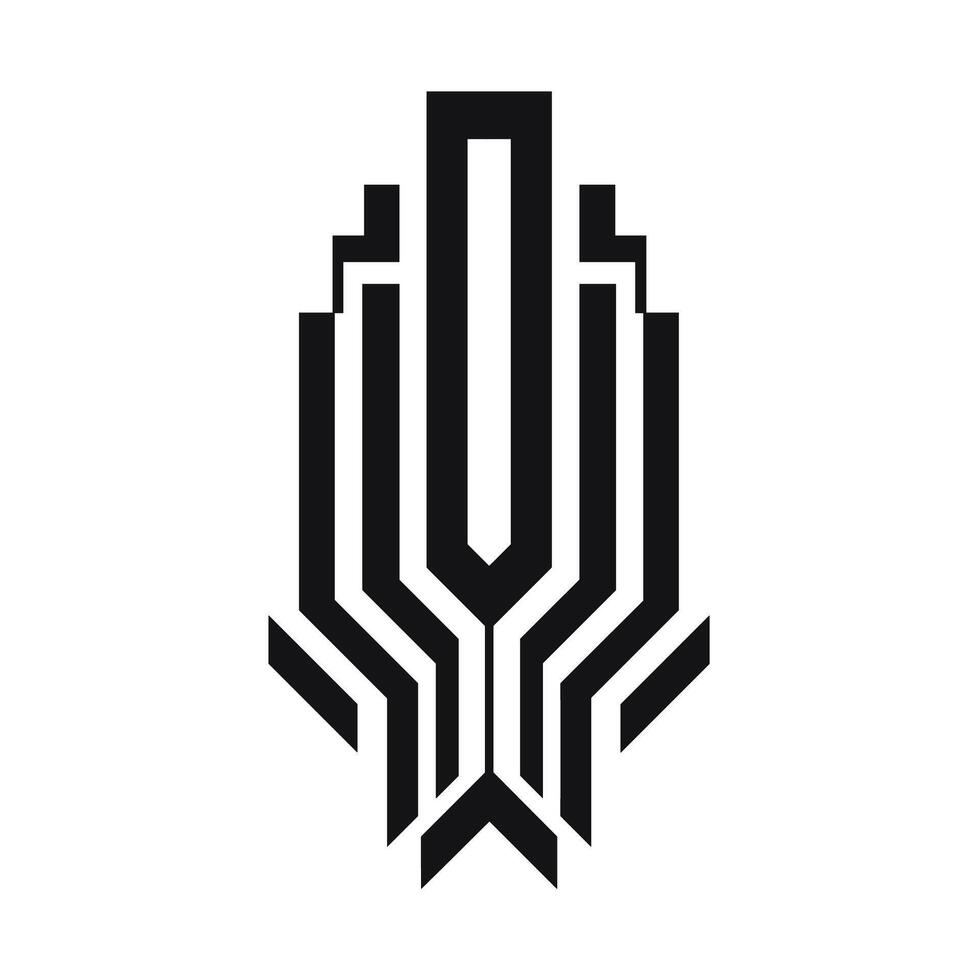 Modern geometric design featuring abstract shapes and lines vector