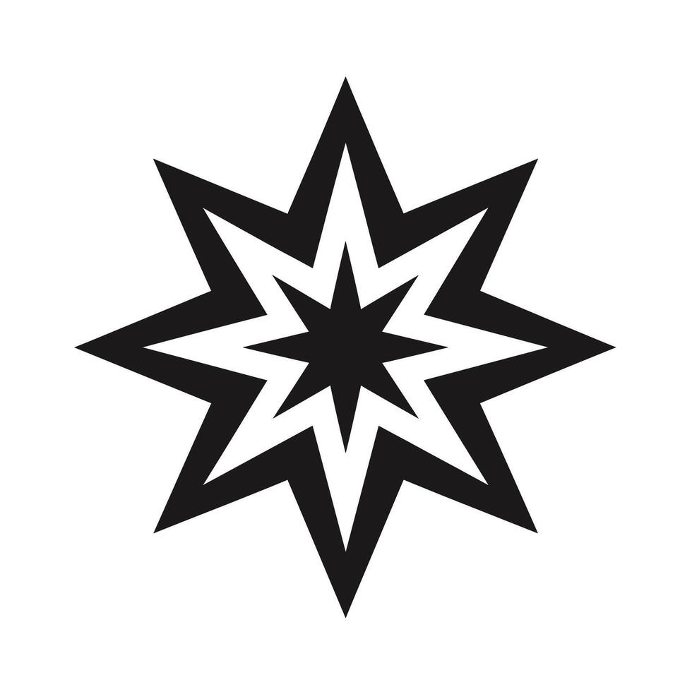 Starburst design with sharp edges and striking contrast for dynamic visual appeal vector