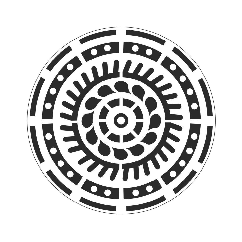 Intricate circular design with abstract patterns vector