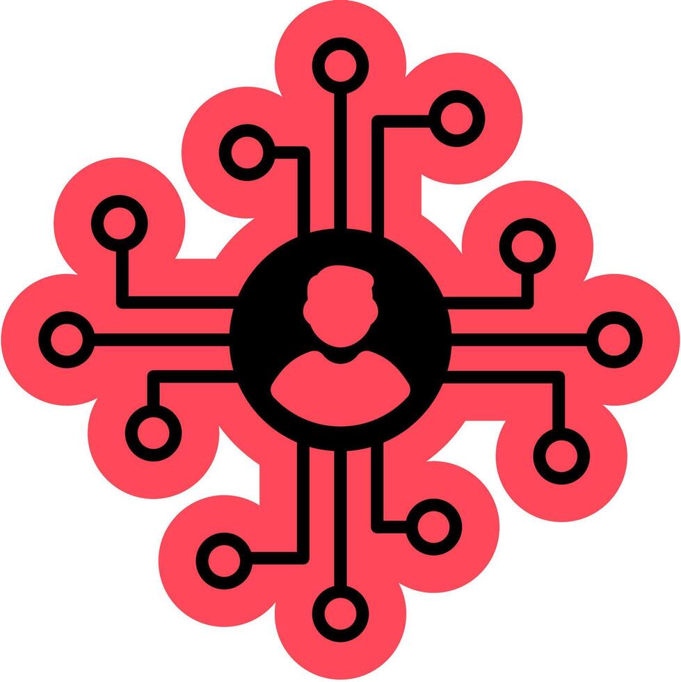 Linkedin-style Network Icon vector