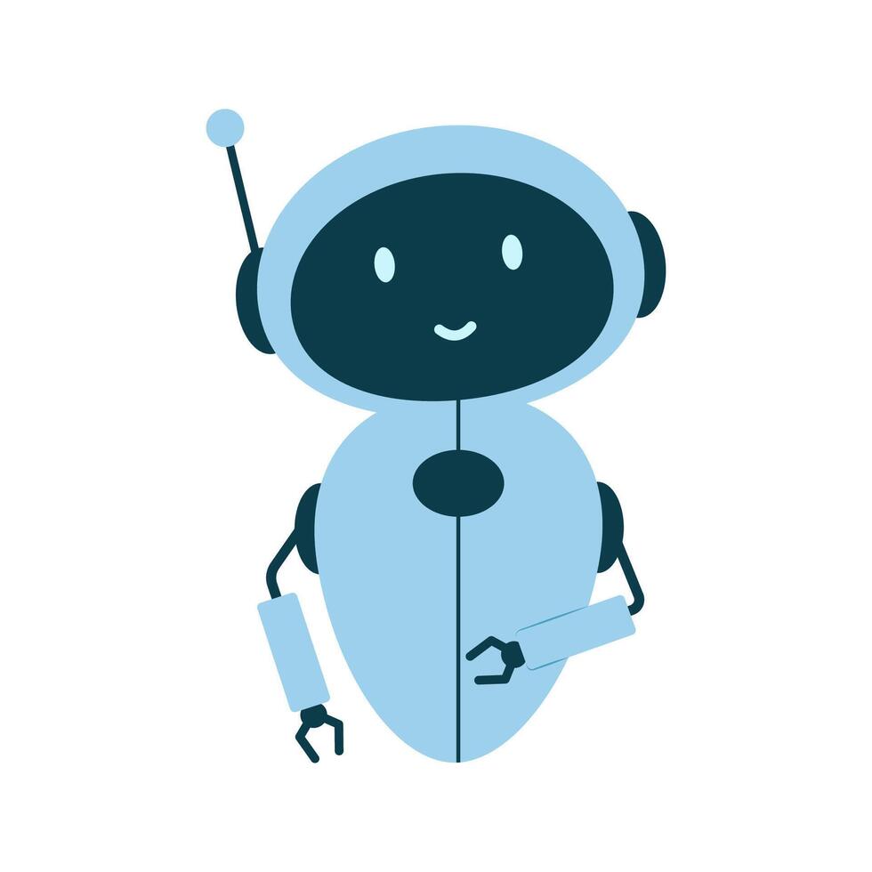 Colorful chatbots displaying diverse emotions and gestures in a digital space. Futuristic AI companions with unique, expressive appearances. vector