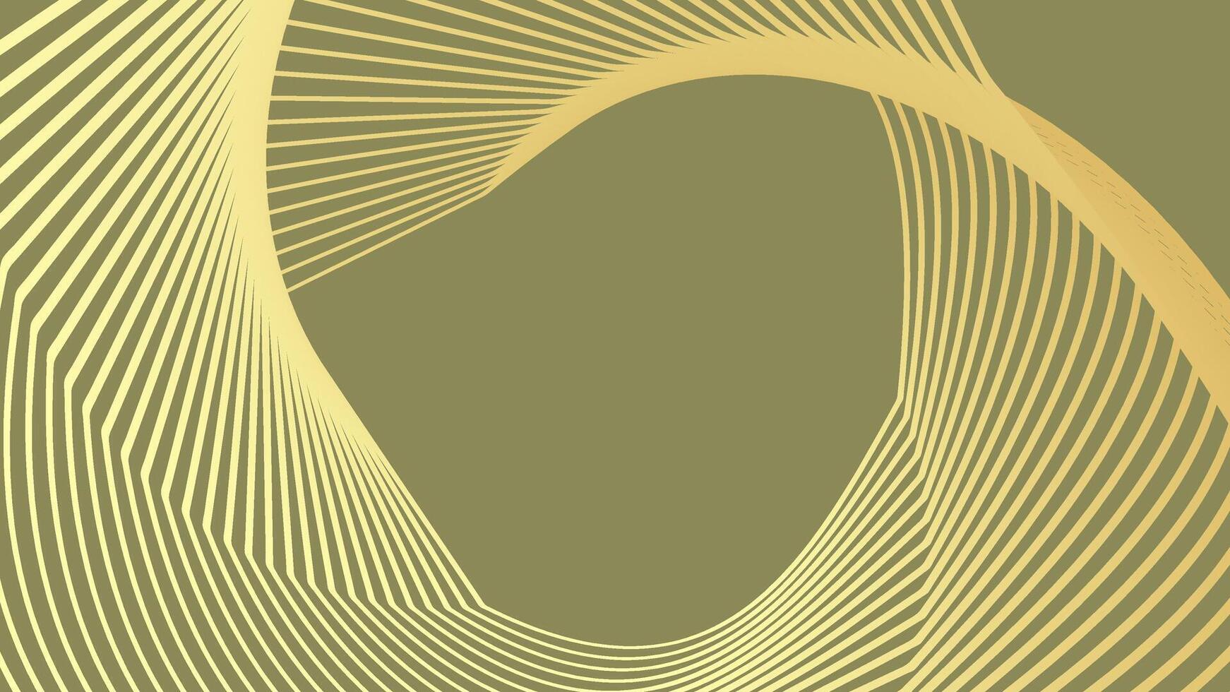Elegant gold lines swirl on a warm olive background creating a mesmerizing and abstract design. This minimalist aesthetic is perfect for backgrounds and artistic projects. vector