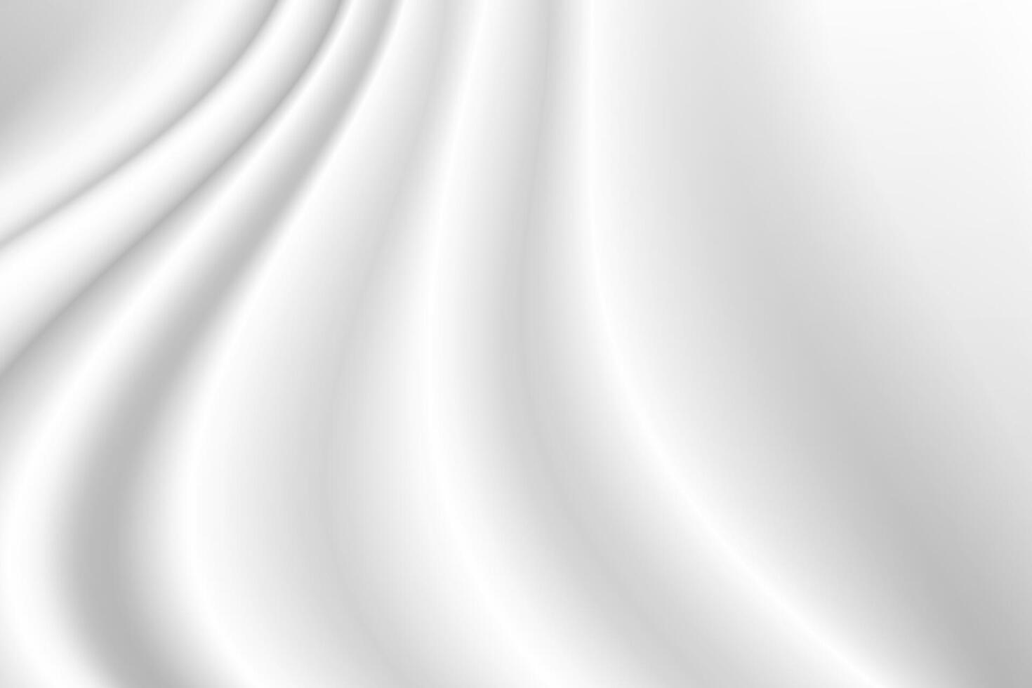 white wrinkles silk cloth fabric wave overlapping with light and shadow. white and gray texture abstract background vector