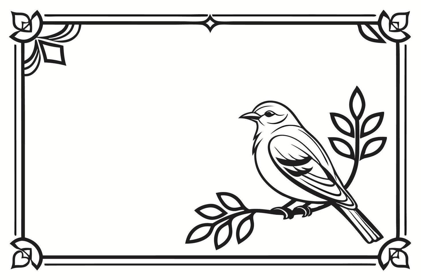 Black Ink Sketch of a Square Frame vector