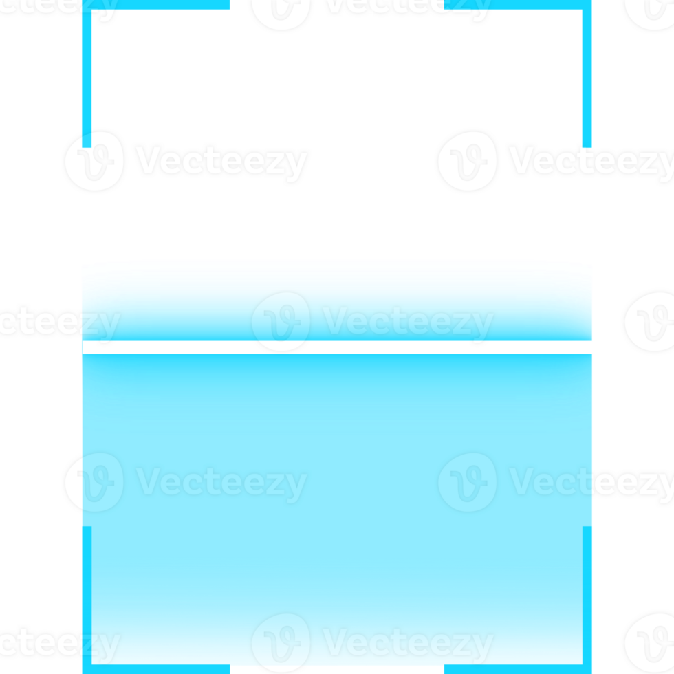 Blue Scan Frame Overlay, Hi-Tech Biometric or Data Interface Element png