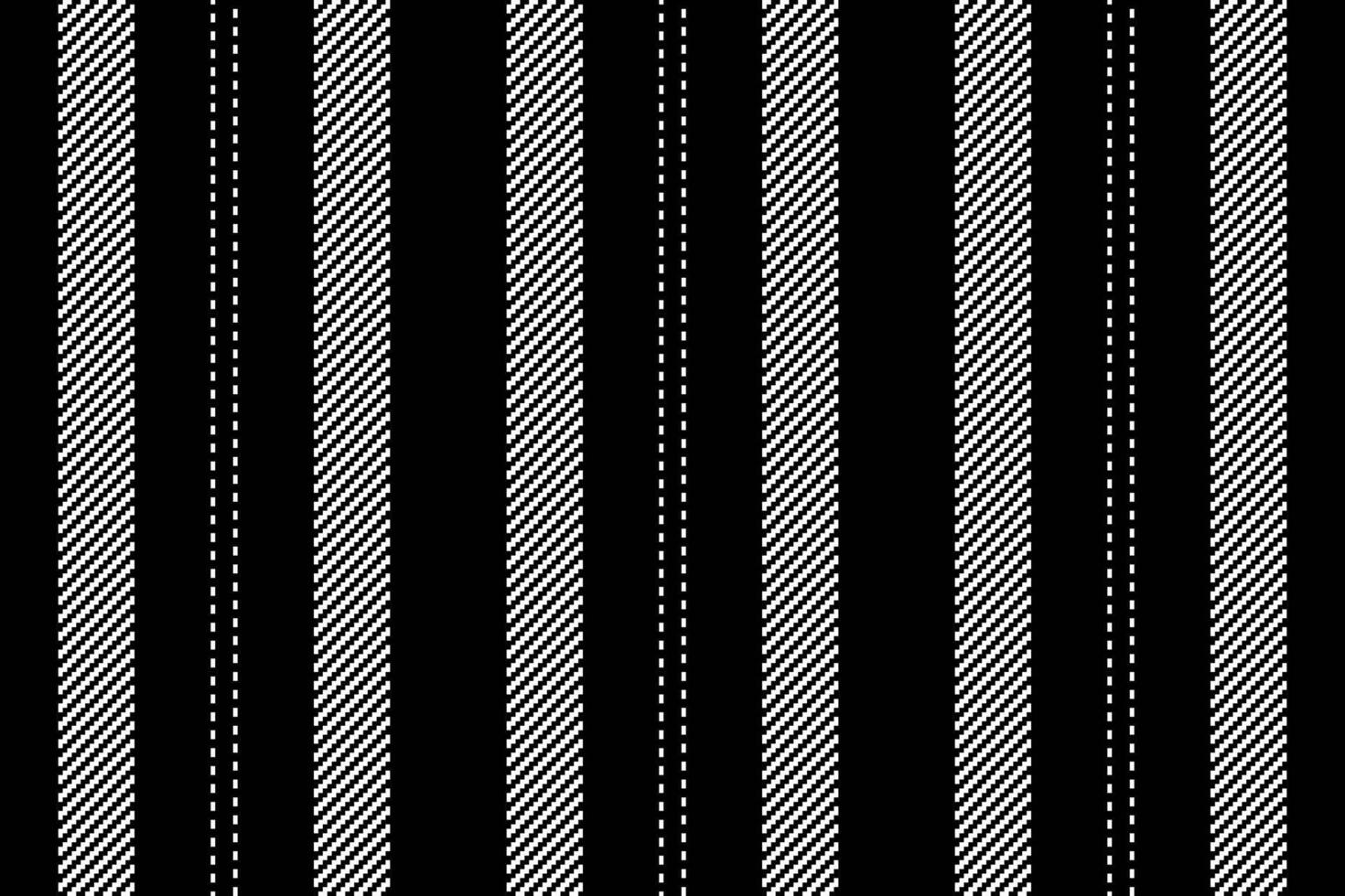 Classic striped pattern. White parallel lines on black background. Suitable for textiles, backgrounds, wallpaper, and design projects seeking visual texture. vector