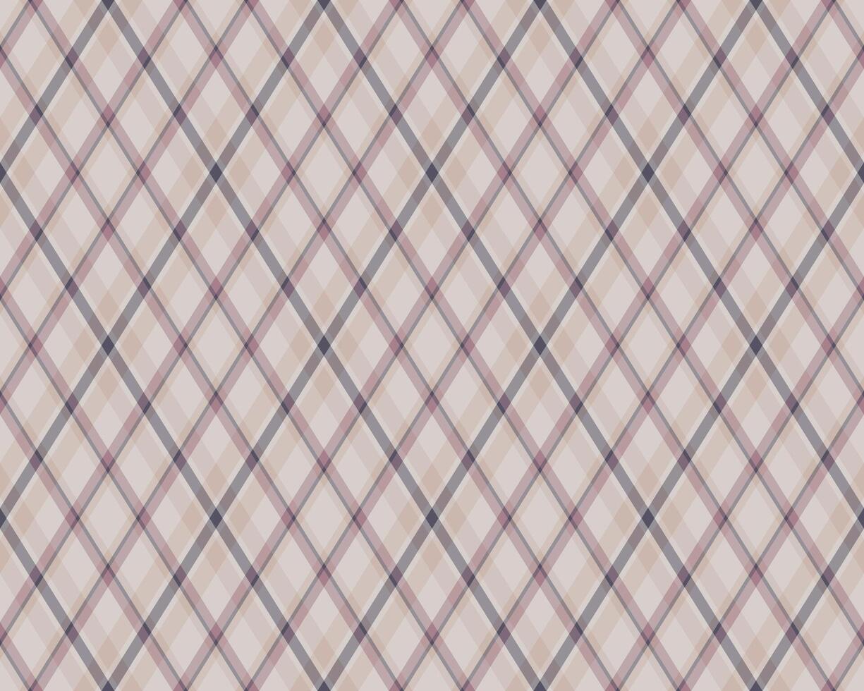 Subtle diagonal plaid pattern in muted beige, mauve, and gray tones. Perfect for backgrounds, textiles, or website designs. vector