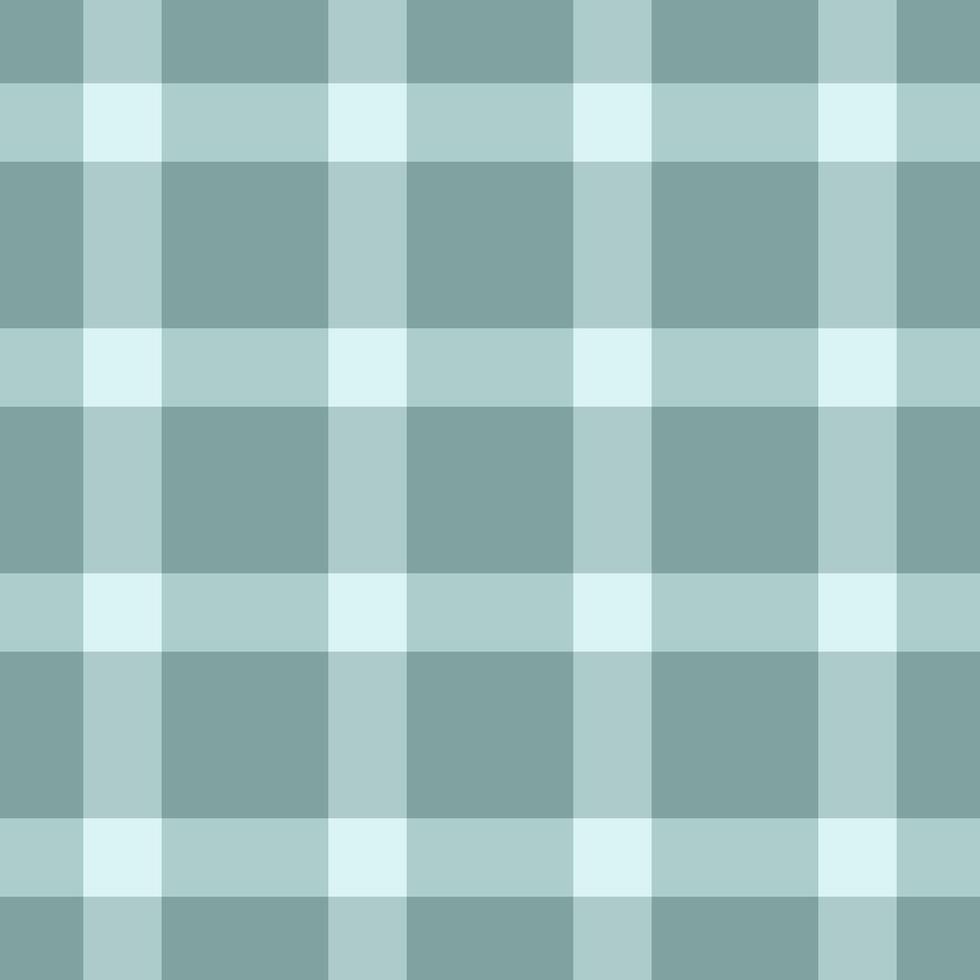 Serene teal and white plaid pattern. Perfect for backgrounds, textiles, or website designs. Subtle texture evokes calm and order. Ideal for minimalist branding or calming aesthetics. vector