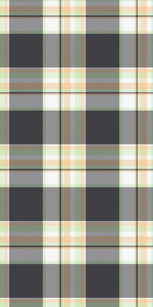 Finish check plaid background, summertime pattern textile. Various texture seamless tartan fabric in grey and white colors. vector
