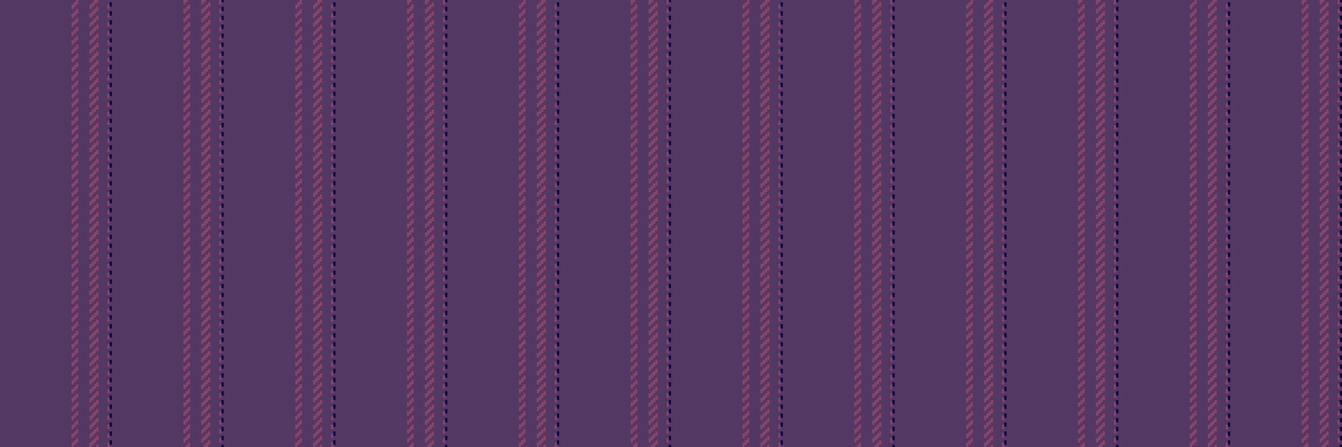 Lrench pattern stripe , rectangle fabric vertical seamless. Sparse lines textile background texture in violet and pink colors. vector