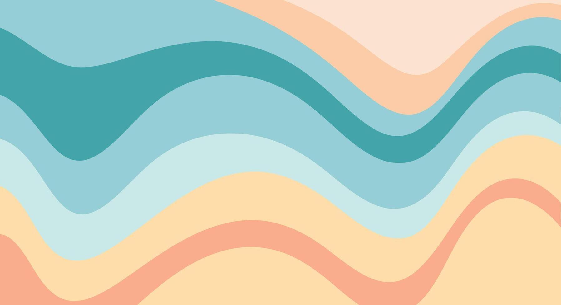 Colorful pastel wave background with smooth gradient design for web projects vector