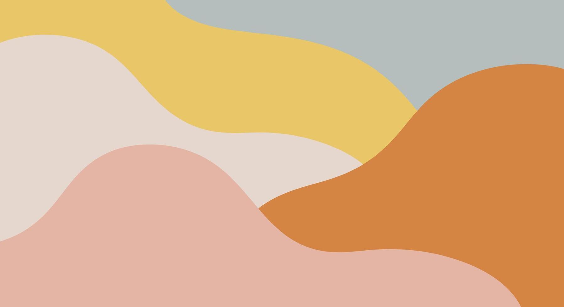 Soft pastel colors and wavy shapes create a modern abstract background vector